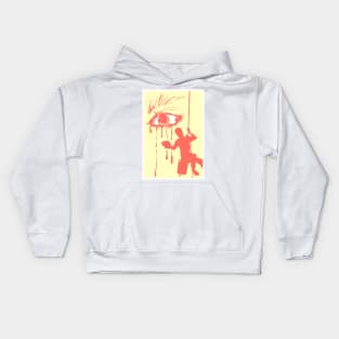 Abstract window cleaner wiping away tears. Kids Hoodie